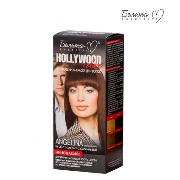 Стойкая крем-краска для волос Hollywood-color №337 Анджелина (Angelina) золотисто-коричневый
