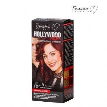 Стойкая крем-краска для волос Hollywood-color №387 Джулия (Julia) темно-медный