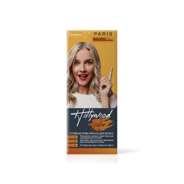 Стойкая крем-краска для волос серии "Hollywood color" тон Paris №10.1 светлый пепельный блондин
