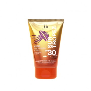Крем для защиты кожи для лица и тела SPF 30 UVA+UVB высокая степень защиты водостойкий ровный и быстрый загар