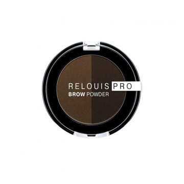 Тени для бровей RELOUIS PRO Brow Powder тон 03 DARK BROWN